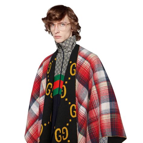 gucci poncho|gucci wool and silk scarf.